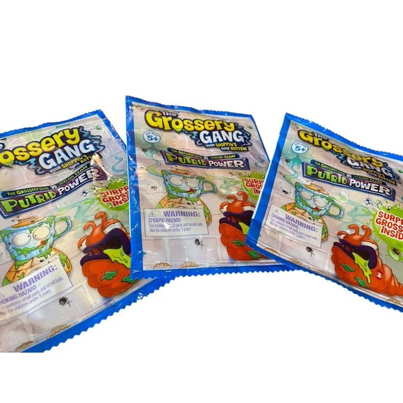 The Grossery Gang Putrid Power Blind Bags Lot Of 3 Mini Figure Moose Toys - Picture 2 of 4